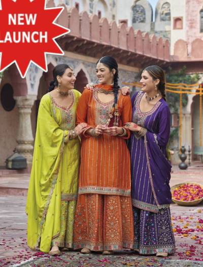 SEHENAAZ BY OM SAI DESIGNER CHINON SALWAR SUIT WHOLESALER IN INDIA